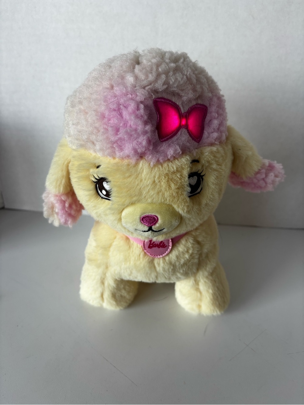 Barbie Salon Pet Poodle Adventure Stuffed Animal(Dog Only) Bow Lights Up & Music